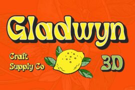 Gladwyn Extrude Right Demo Font