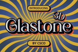 Glastone 3D Demo Font