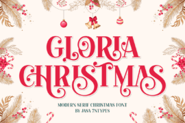 Gloria Christmas Font
