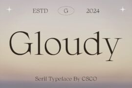Gloudy Demo Font