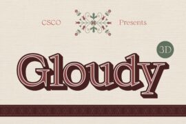 Gloudy Extrude Right Demo Font