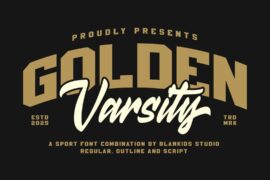 Golden Varsity Font Family