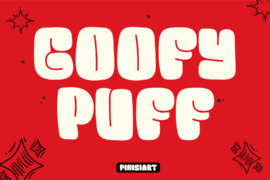 Goofy-Puff Font