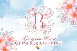 Gorgeous Floral Monogram Font