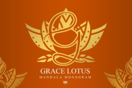 Grace Lotus Mandala Monogram Font