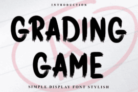 Grading Game Font