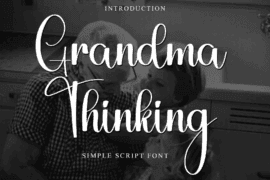 Grandma Thinking Font