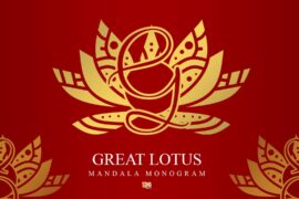 Great Lotus Mandala Monogram Font
