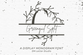 Greenquill Split Monogram Font