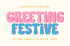 Greeting Festive Font