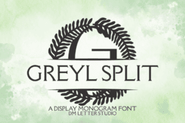 Greyl Split Monogram Font