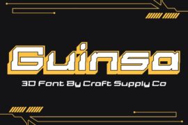 Guinsa Extrude Right Demo Font