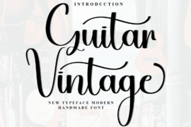 Guitar Vintage Font