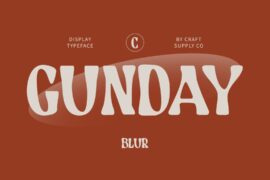 Gunday Blur Demo Font