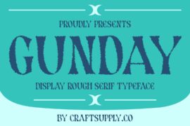 Gunday Rough Demo Font