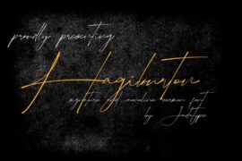Hagiburton Signature Font