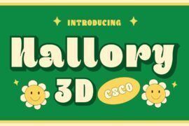 Hallory Extrude Right Demo Font