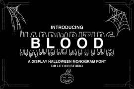 Handwriting Blood Monogram Font