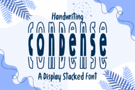 Handwriting Condense Stacked Font