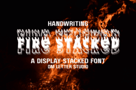Handwriting Fire Stacked Font