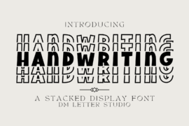 Handwriting Stacked Font
