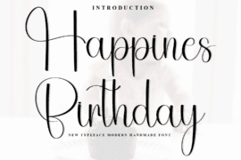 Happines Birthday Font