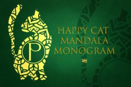 Happy Cat Mandala Monogram Font