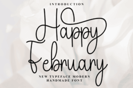 Happy February Font