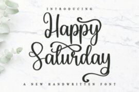 Happy Saturday Font