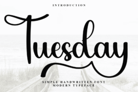 Happy Tuesday Font