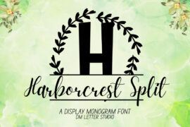 Harborcrest Split Monogram Font