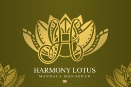 Harmony Lotus Mandala Monogram Font