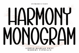 Harmony Monogram Font
