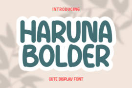 Haruna bolder Font