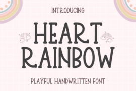 Hearts Rainbow Font