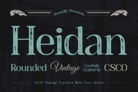 Heidan Rounded Vintage Demo Font