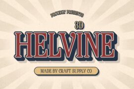 Helvine Extrude Right Demo Font