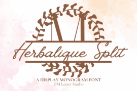 Herbalique Split Monogram Font