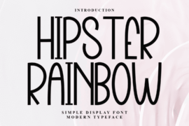 Hipster Rainbow Font