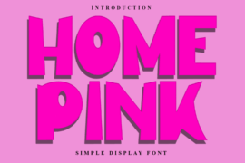 Home Pink Font