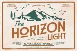 Horizon Light Expanded Font