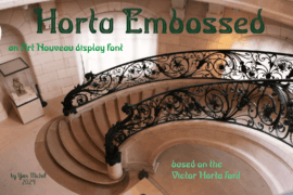 Horta Embossed Font