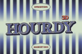 Hourdy Extrude Right Demo Font
