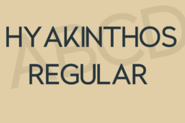 Hyakinthos Font