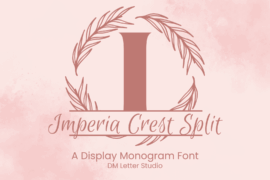 Imperial Crest Split Monogram Font