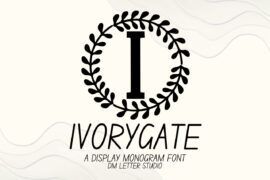 Ivorygate Monogram Font
