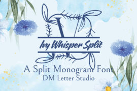 Ivy Whisper Split Monogram Font