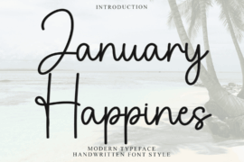 January Happines Font