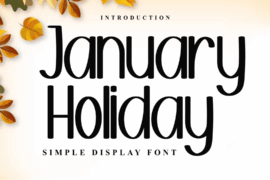 January Holiday Font