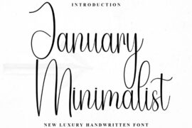 January Minimalist Font
